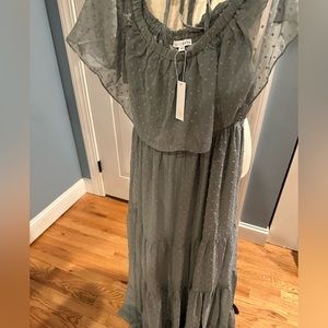 Baltic Born Sage Green Swiss Dot Tiered Maxi Dress size Medium, never worn. Tags